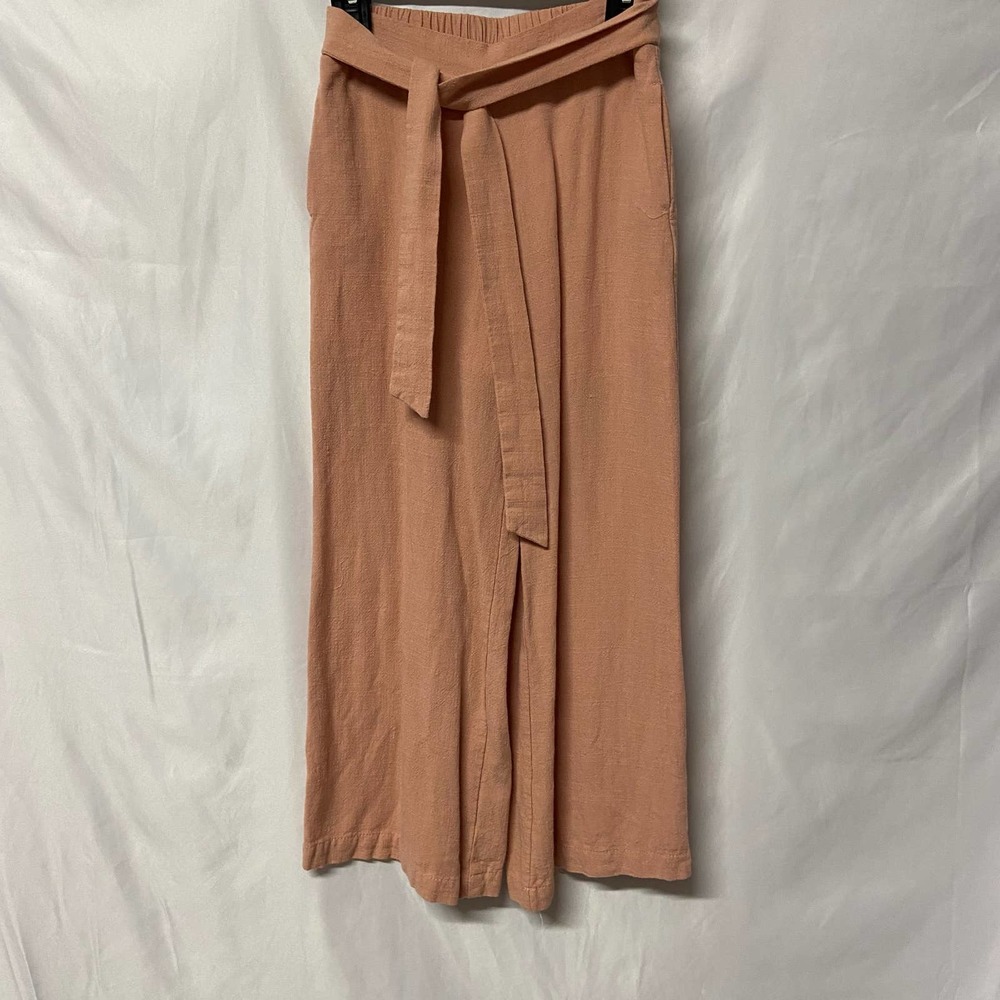 Mo:vint Anthropologie Elastic Waist Tie Peach Size S  See Measurements